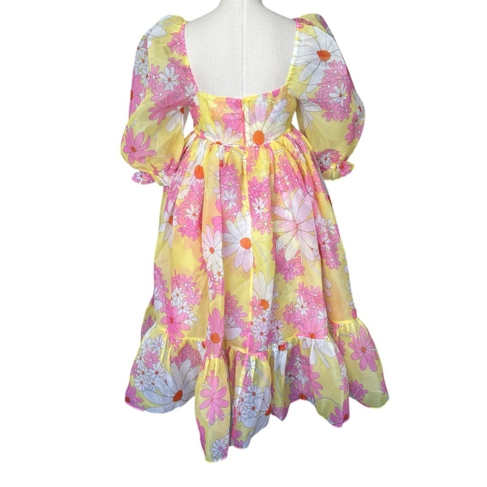 Selkie French Puff Midi Dress in Goldie Floral Print Small - Picture 9 of 11